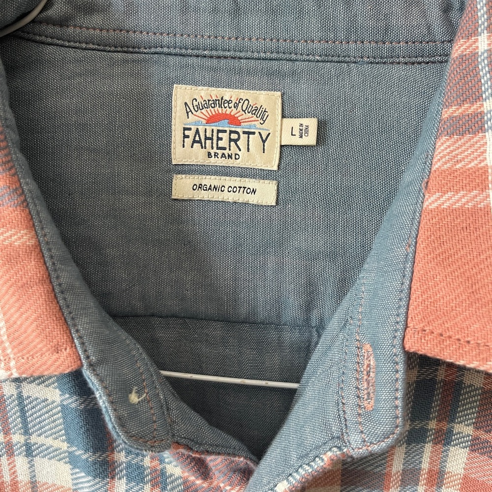 Faherty Linen and Chambray Button Down - image 2